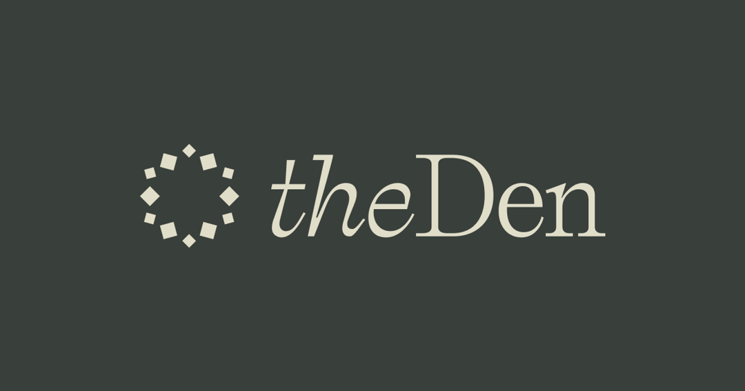 the den website homepage built with Framer
