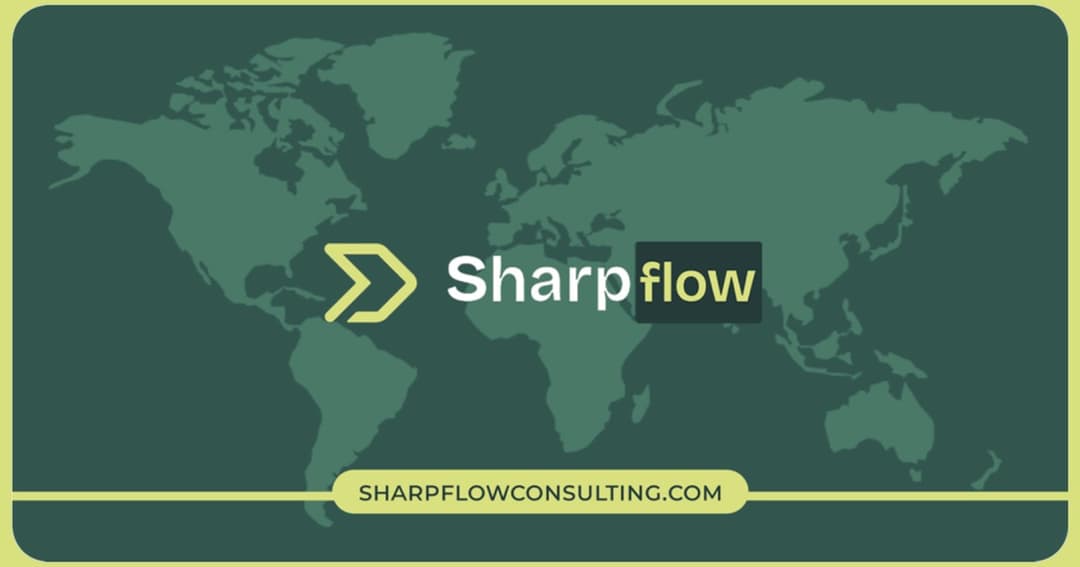 Sharpflow Consulting website homepage built with Framer