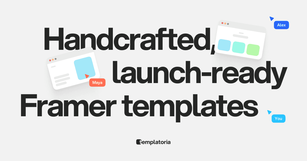 Templatoria website homepage built with Framer