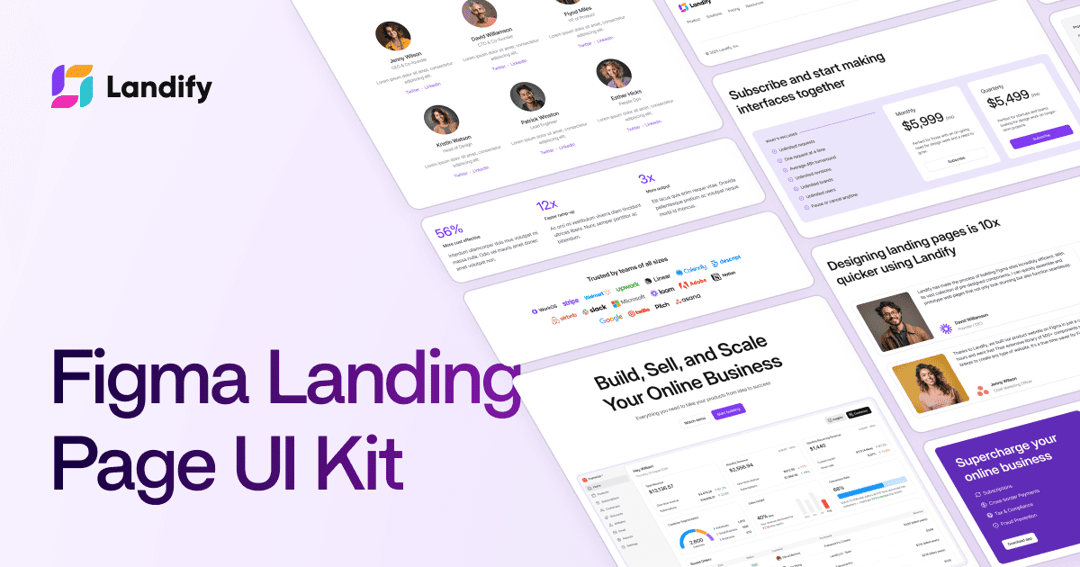 Landify website homepage built with Framer