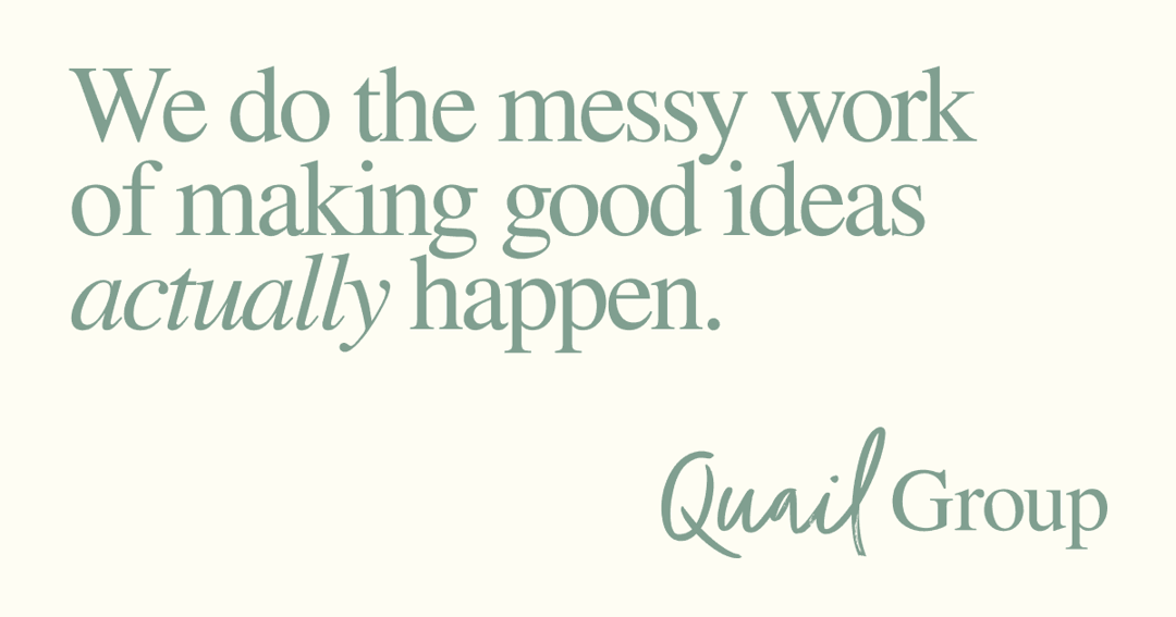 Quail Group website homepage built with Framer