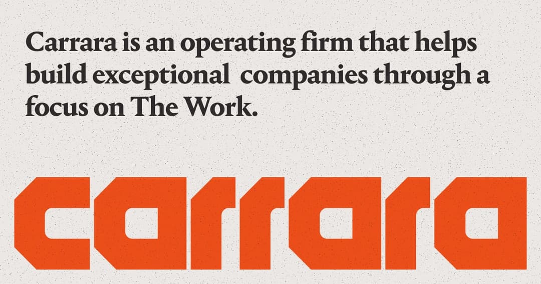 Carrara website homepage built with Framer
