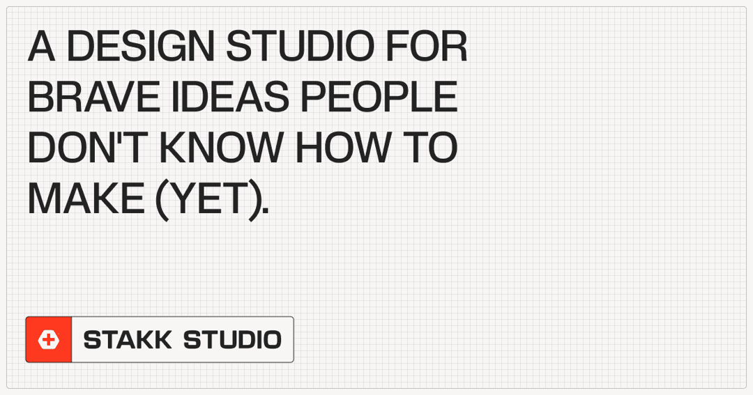 Stakk Studio website homepage built with Framer