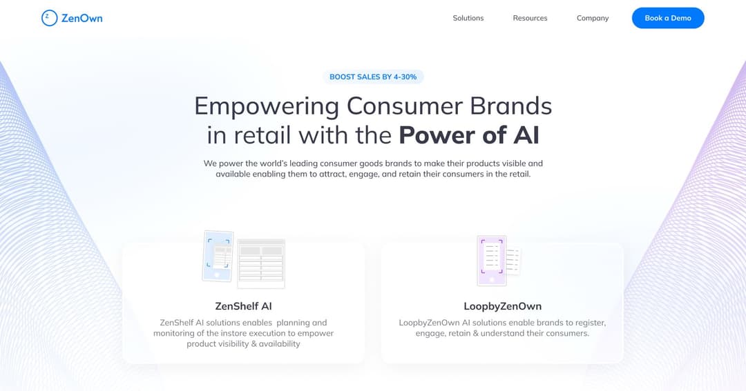 ZenOwn website homepage built with Framer