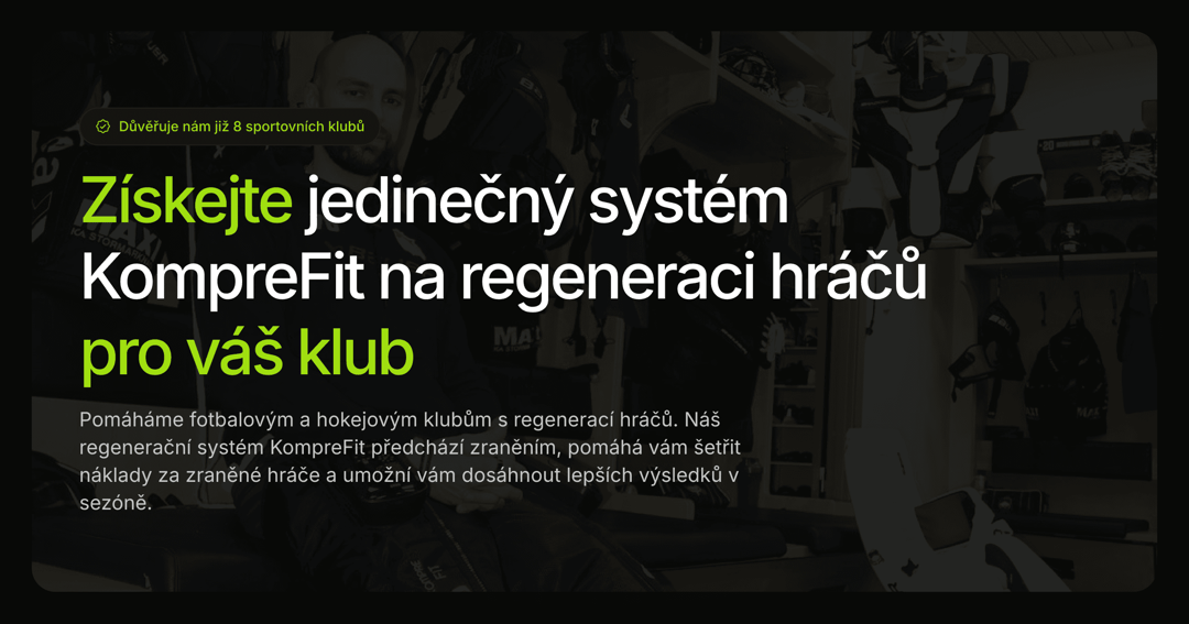 KompreFit website homepage built with Framer