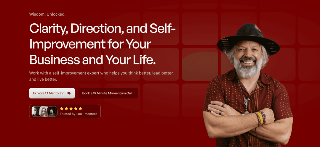 Greybeard Mentoring website homepage built with Framer