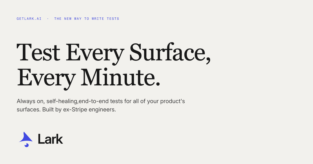 Lark website homepage built with Framer