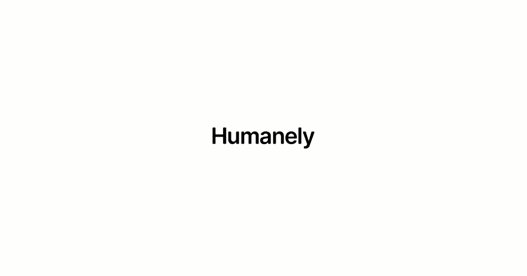 Humanely website homepage built with Framer
