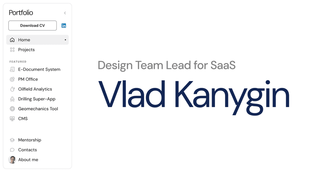 vlad-kan.com website homepage built with Framer