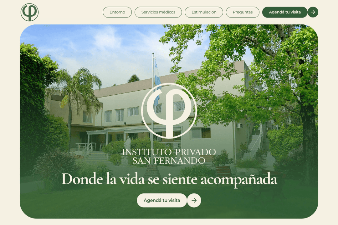 Instituto Privado San Fernando website homepage built with Framer