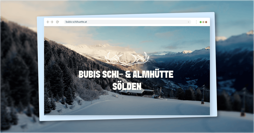 Bubis Schihütte website homepage built with Framer