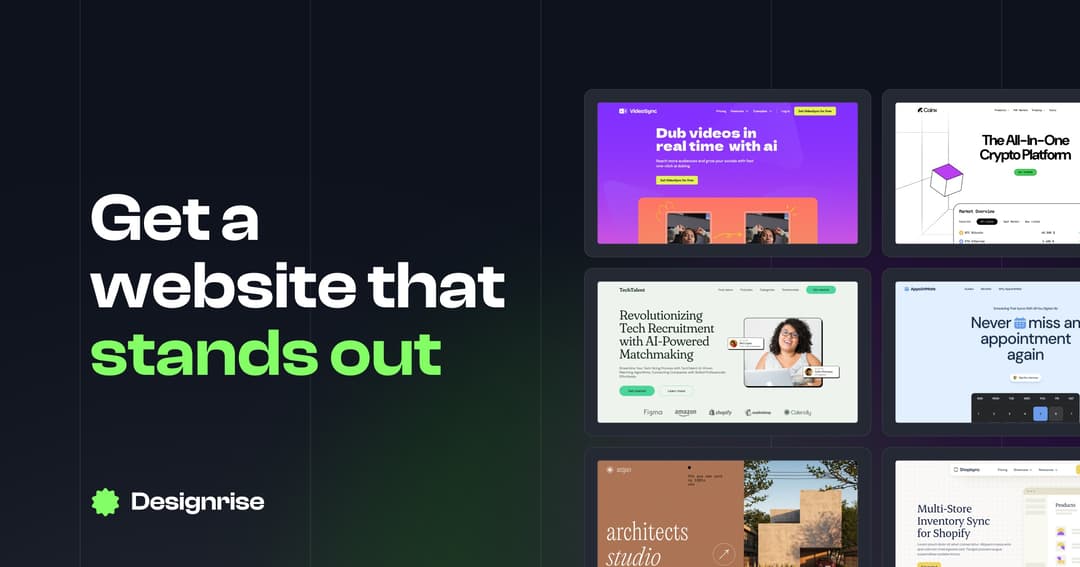 Designrise website homepage built with Framer
