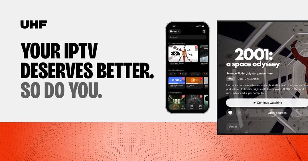 UHF website homepage built with Framer