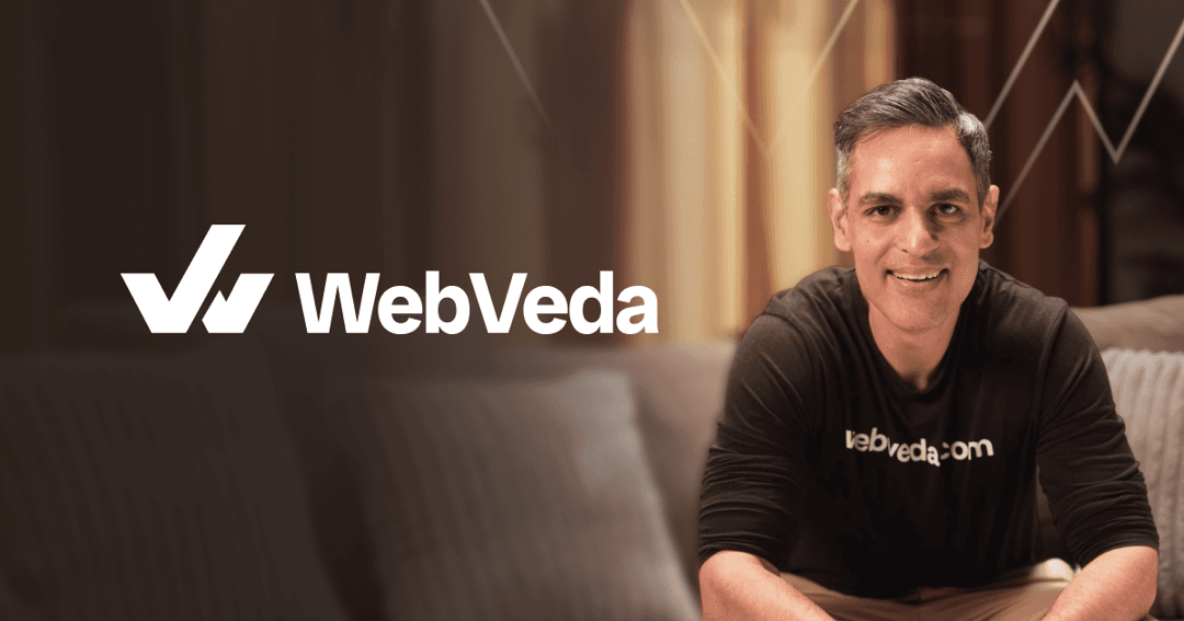 Webveda website homepage built with Framer