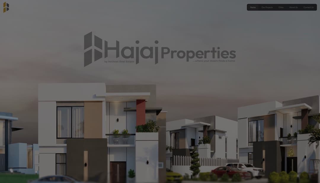 Hajaj Real Estate website homepage built with Framer