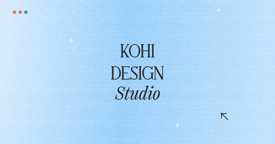 Kohi Design Studio website homepage built with Framer