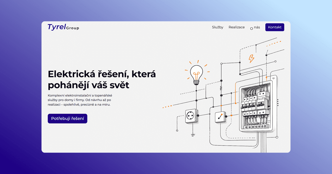 Tyrel Group: Electrician Website website homepage built with Framer