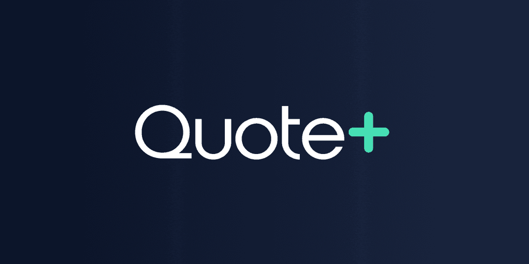 quoteplus website homepage built with Framer