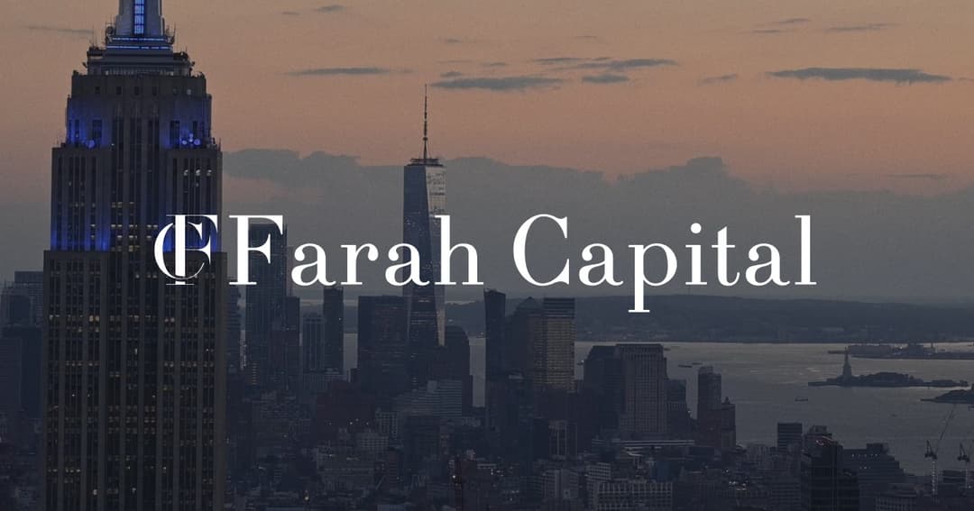 Farah Capital website homepage built with Framer