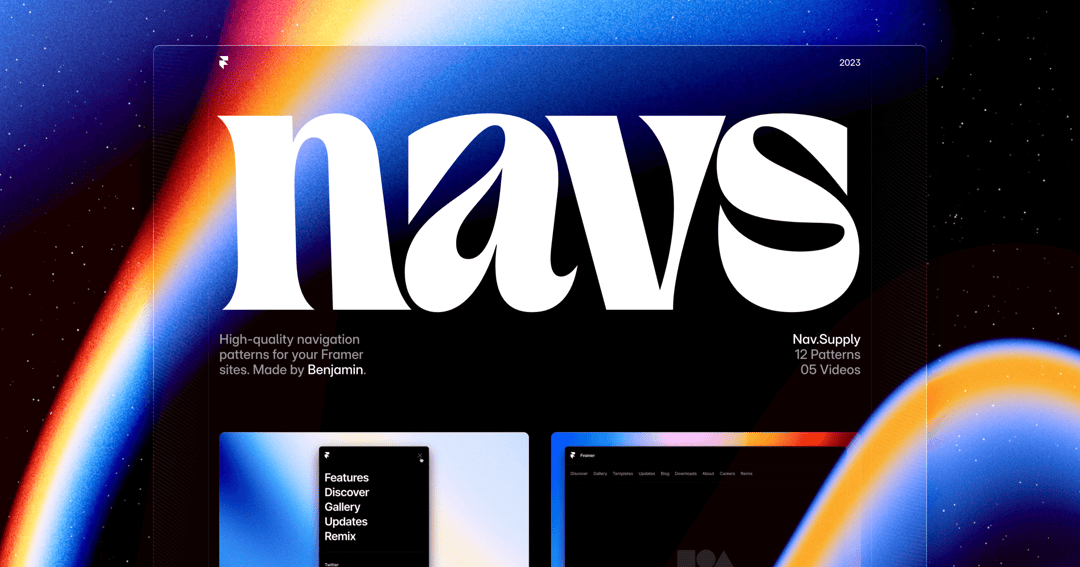 Nav.Supply website homepage built with Framer