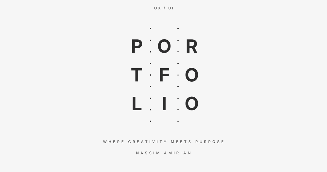 nassim-amirian.com website homepage built with Framer