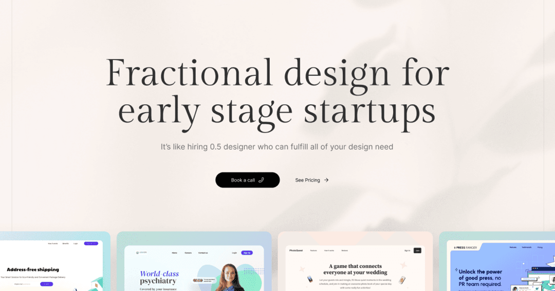 Studio Salt website homepage built with Framer