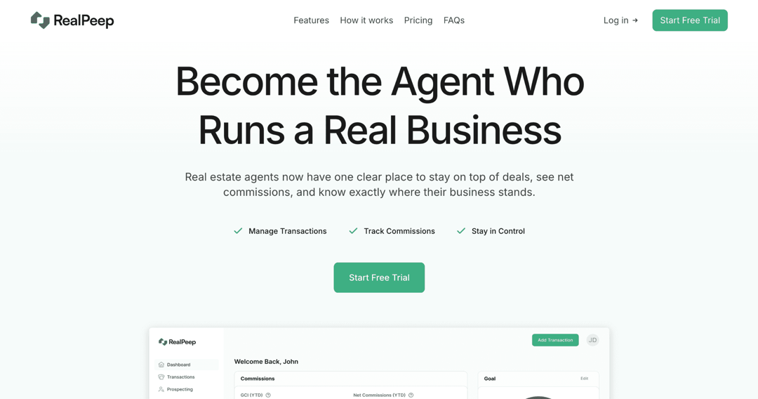 RealPeep | SaaS Landing page website homepage built with Framer