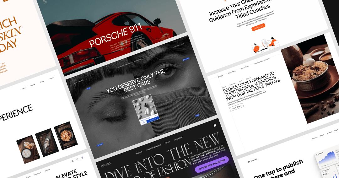 Portfolio website homepage built with Framer