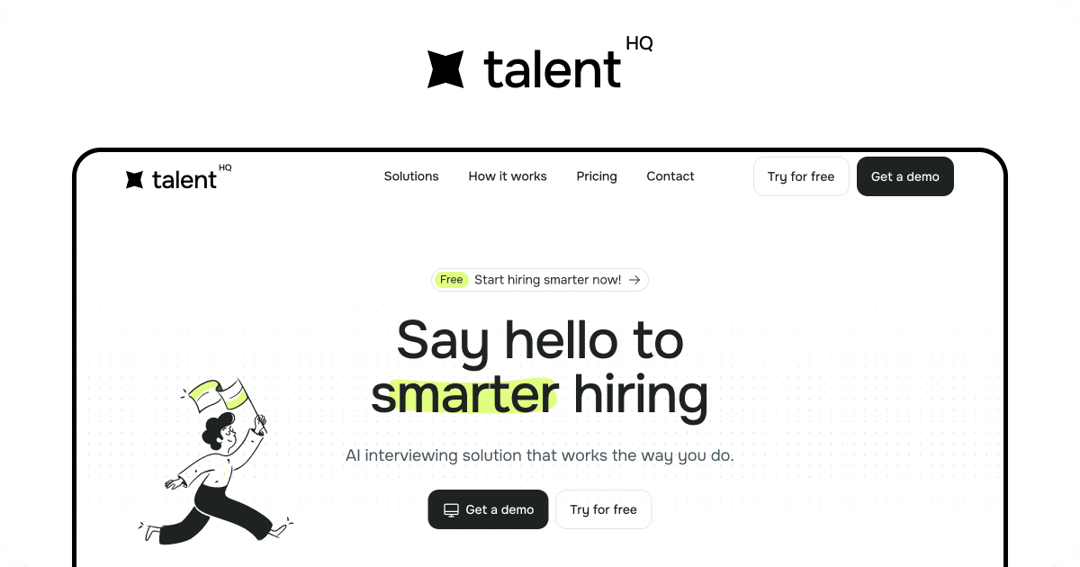 talenthq.ai website homepage built with Framer