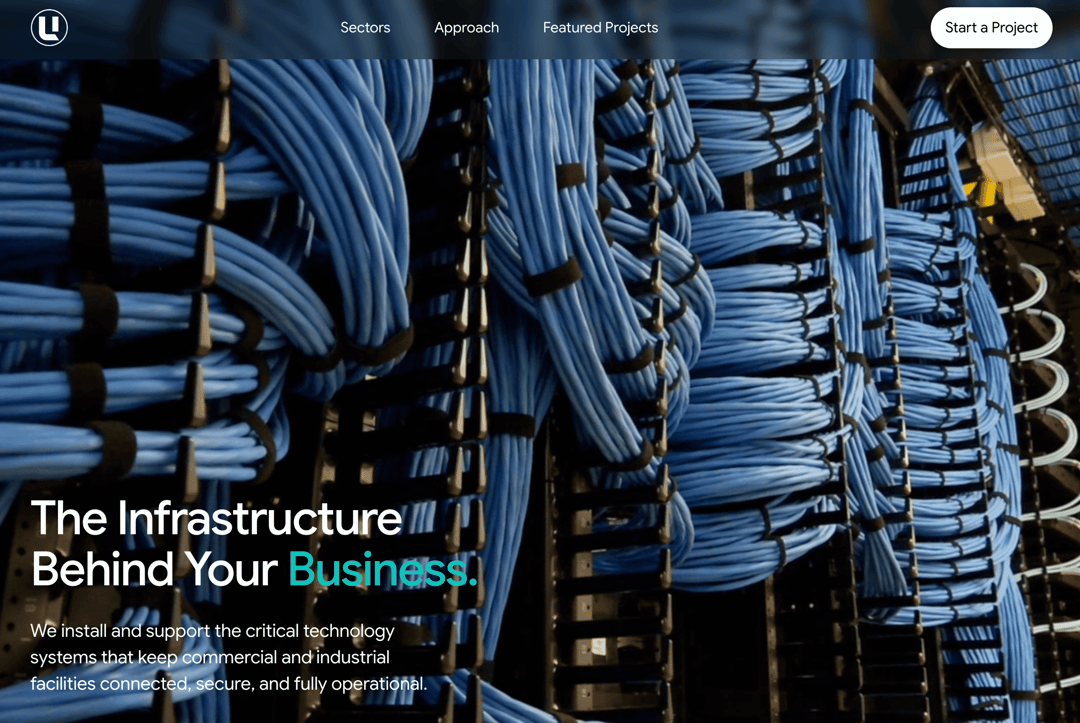 Unified Technology website homepage built with Framer