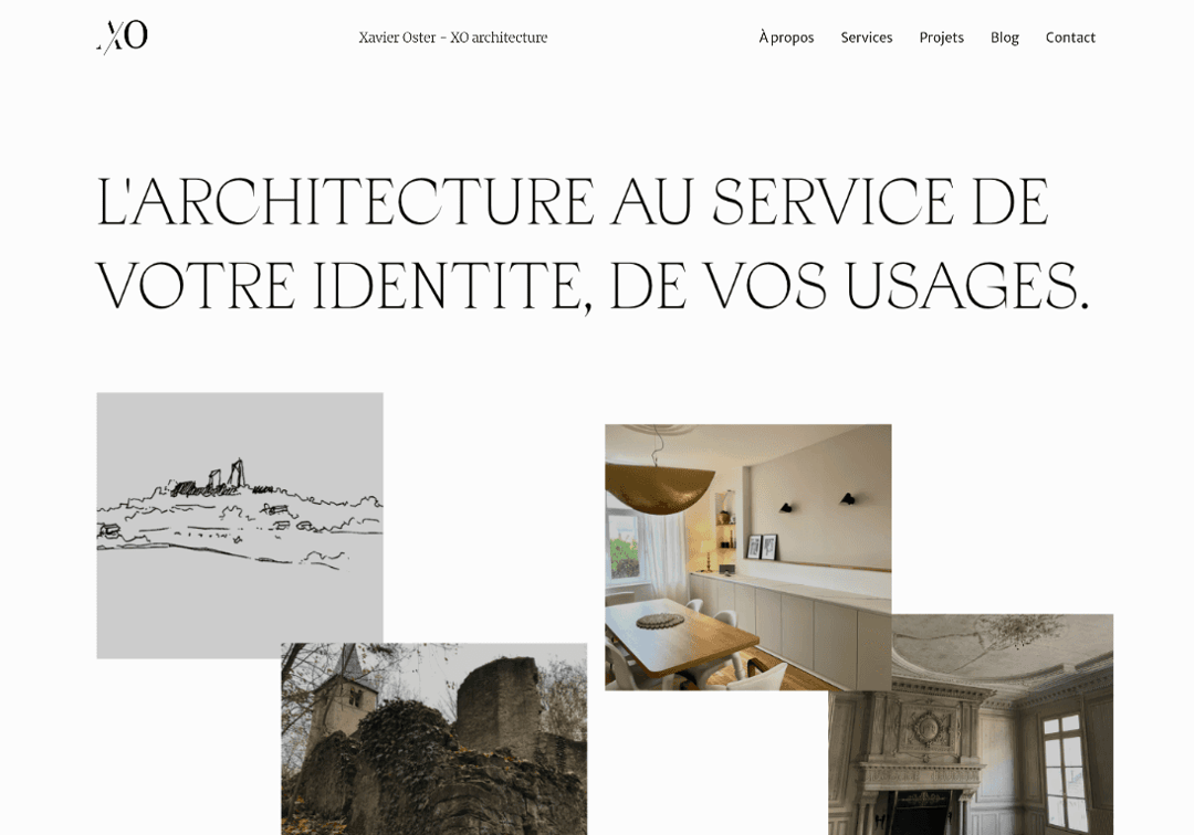 XO ARCHITECTURE - Architecture website homepage built with Framer