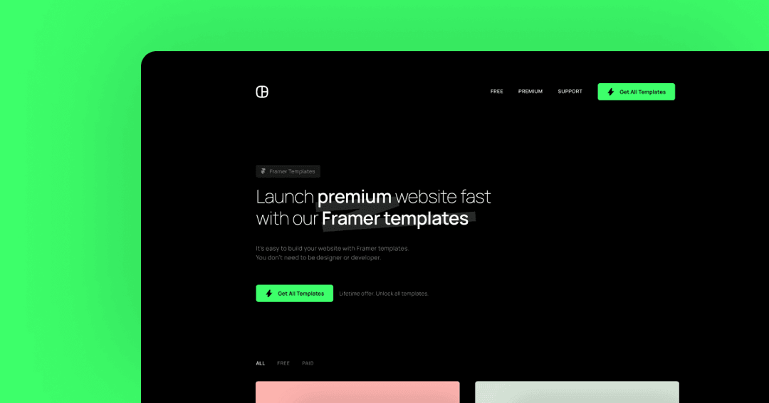 cocobasic.com website homepage built with Framer