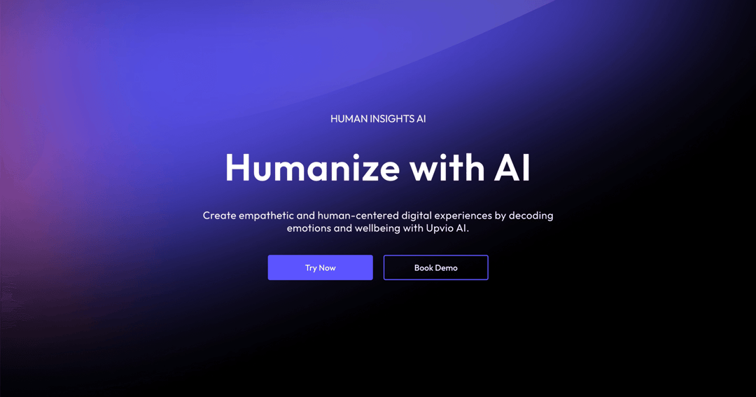 upvio website homepage built with Framer