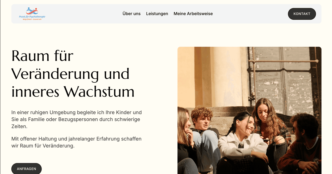 Max You | Psychotherapy website homepage built with Framer