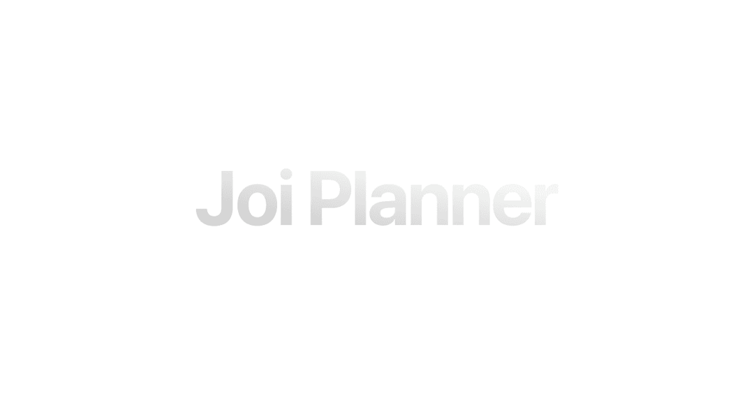 Joi Planner website homepage built with Framer