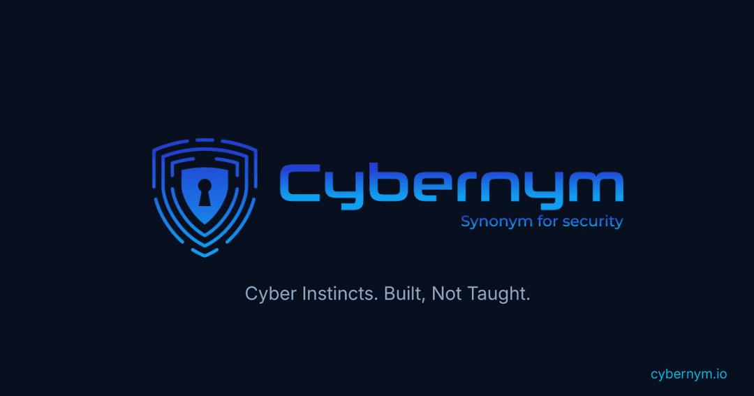 Cybernym website homepage built with Framer