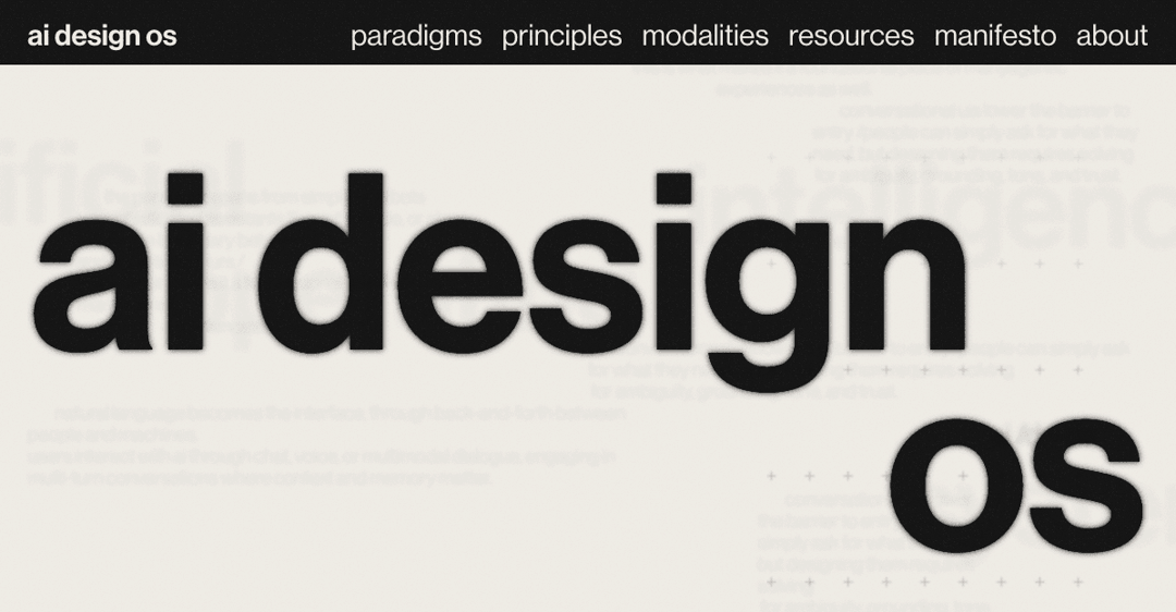 AI Design OS website homepage built with Framer