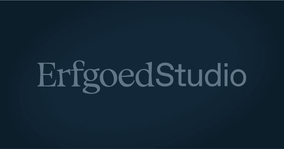 Erfgoed Studio website homepage built with Framer