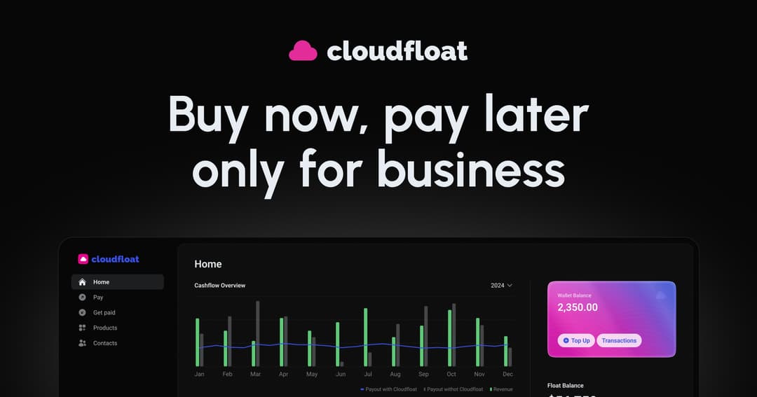 Try Cloudfloat website homepage built with Framer
