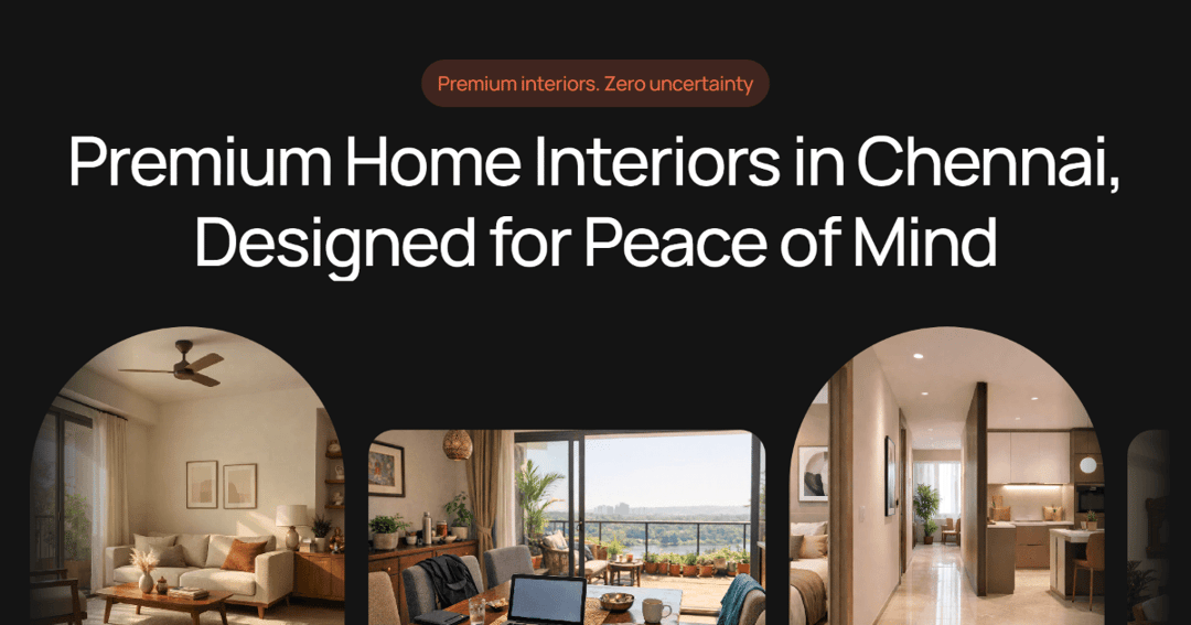 Interiors By Dex website homepage built with Framer