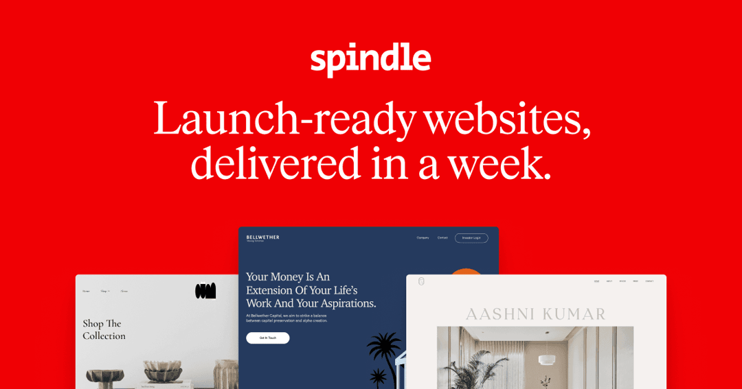 Spindle Supply website homepage built with Framer