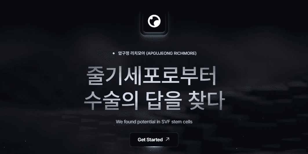 richmore website homepage built with Framer