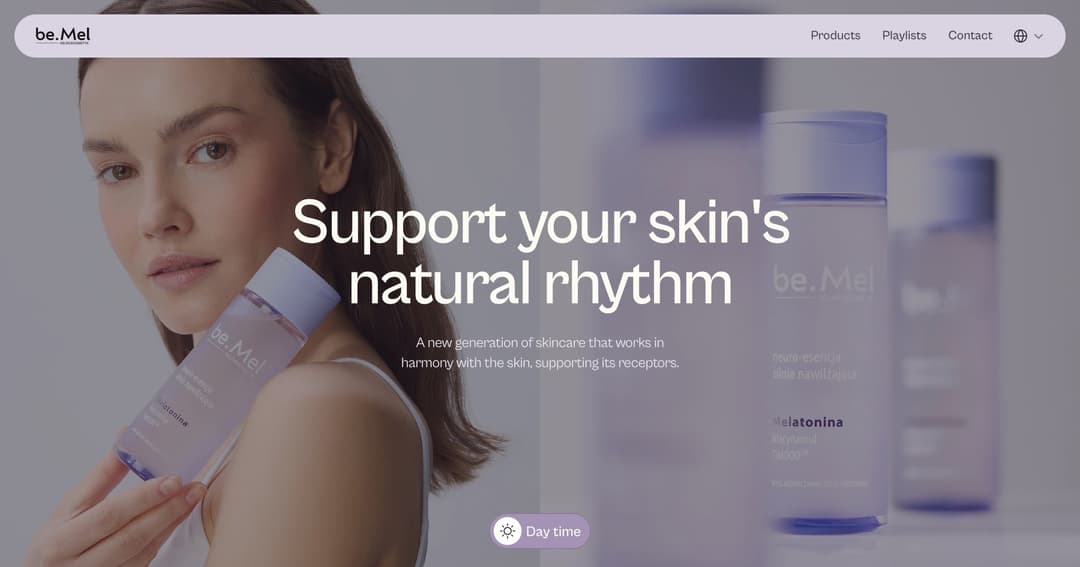 BeMel website homepage built with Framer