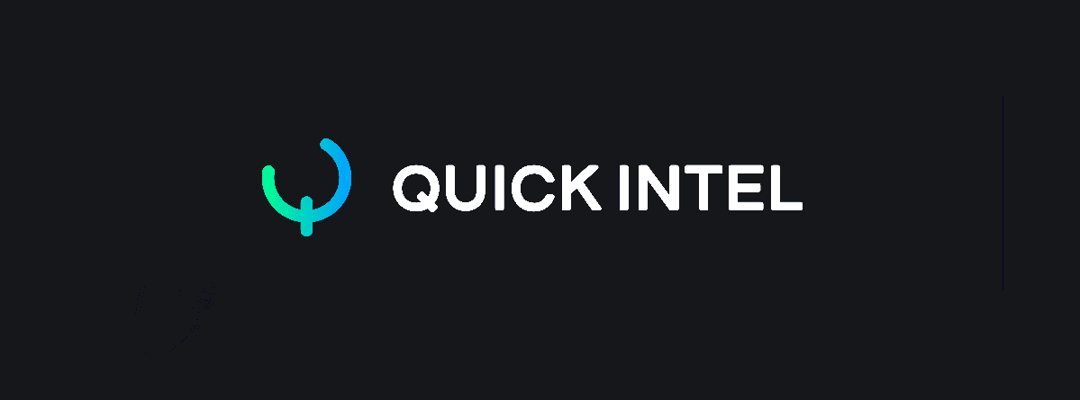 quickintel website homepage built with Framer