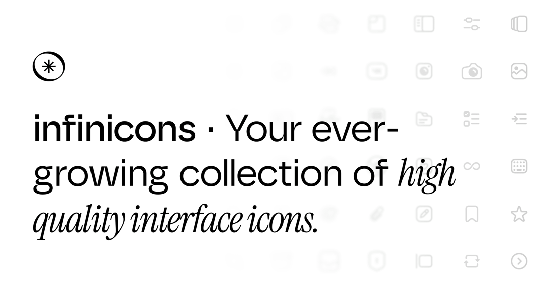 Infinicons website homepage built with Framer