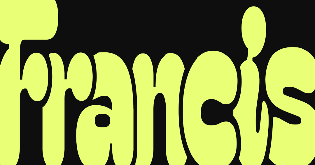 Francis website homepage built with Framer