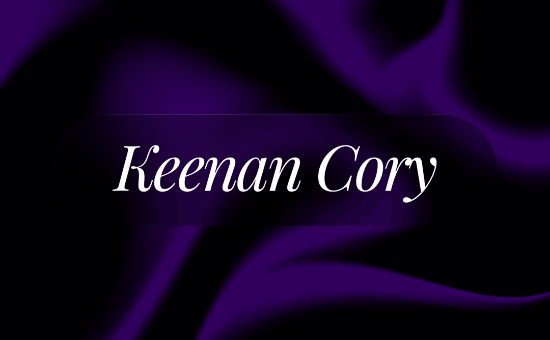 Keenan Cory website homepage built with Framer