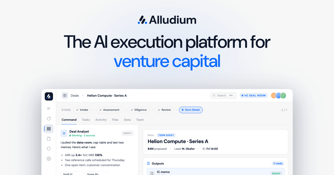 Alludium AI website homepage built with Framer