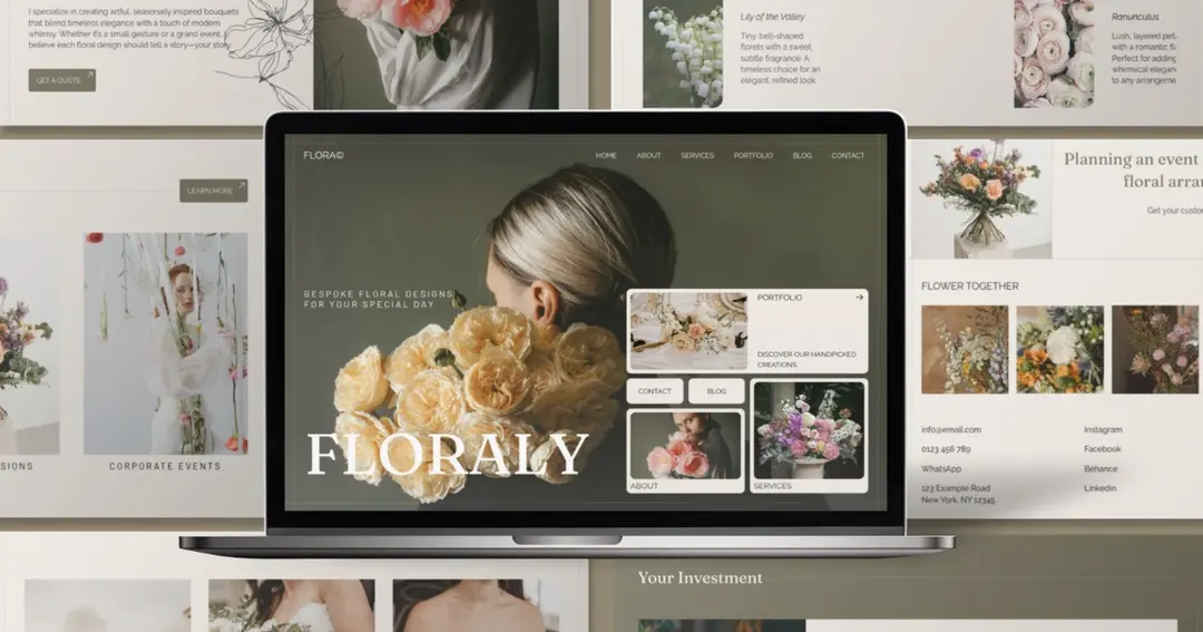 Iris and Ivy website homepage built with Framer
