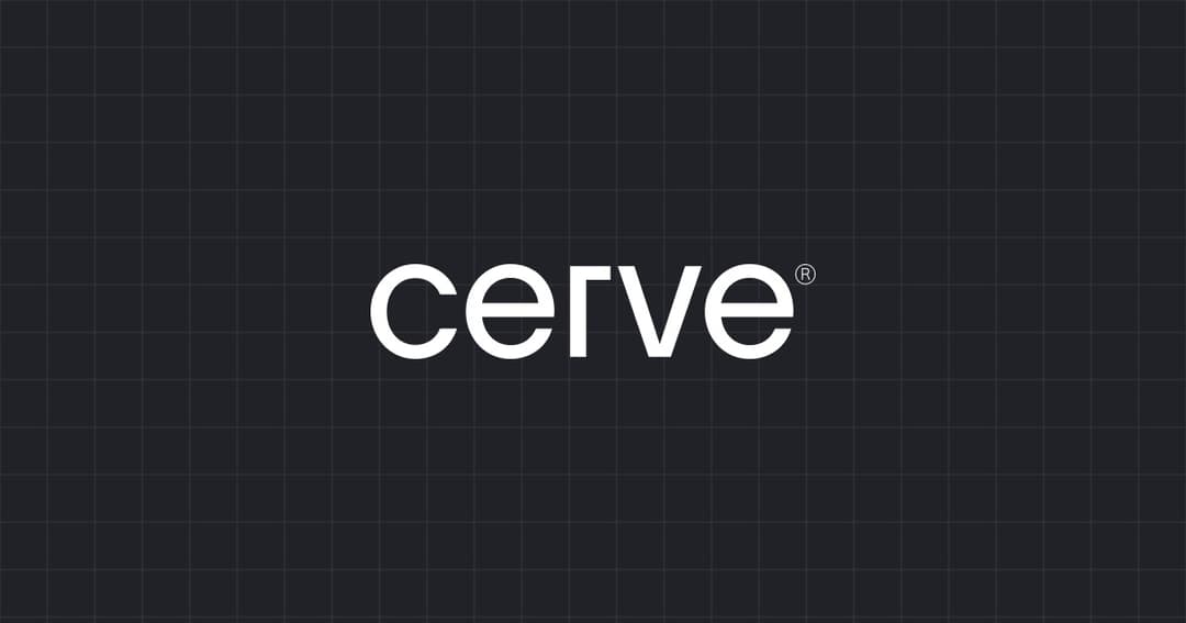 Cerve website homepage built with Framer